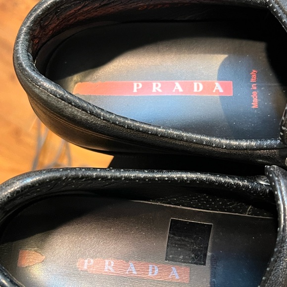Prada Vibram Black Slip On Loafers size EU 39 US 8 - Picture 12 of 15